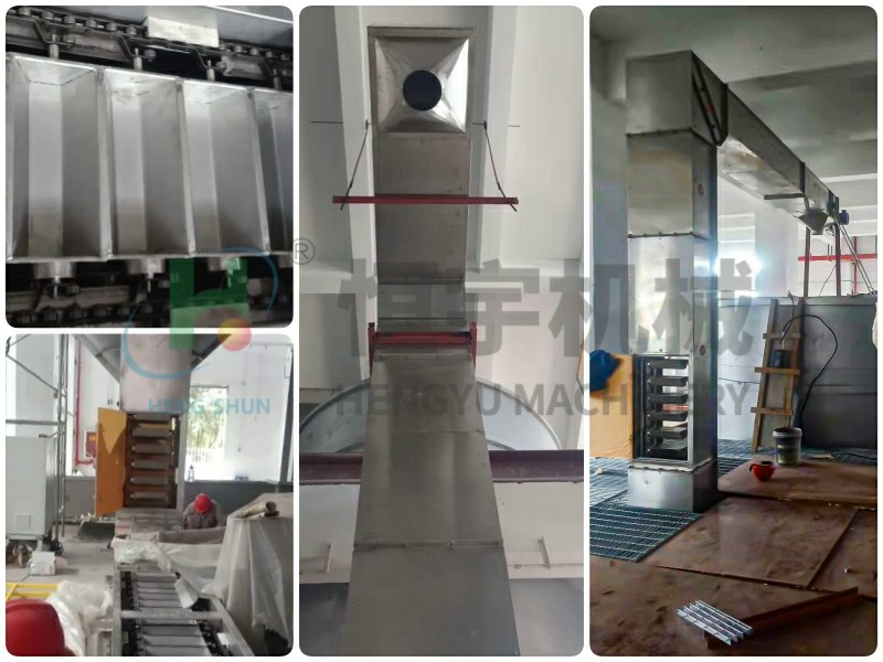 z型提升機(jī)的特點(diǎn)主要集中在，提升物料破碎率低，機(jī)身封閉環(huán)保，產(chǎn)量大，組合形式靈活，一排多點(diǎn)卸料等。該設(shè)備目前已在各行業(yè)得到應(yīng)用，耐火材料、醫(yī)藥化工、環(huán)保市政工程、食品五金等。~1